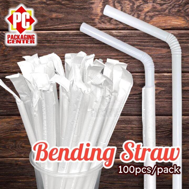 Bending Straw (No Wrap / Individual Wrap) [100pcs] per pack COD ...