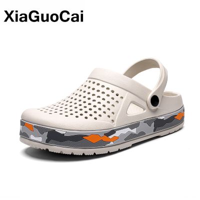 Summer Men Beach Shoes Clogs Male Sandals Breathable Casual Mans Garden Shoes Camouflage Quick Dry Male EVA Footwear 2021