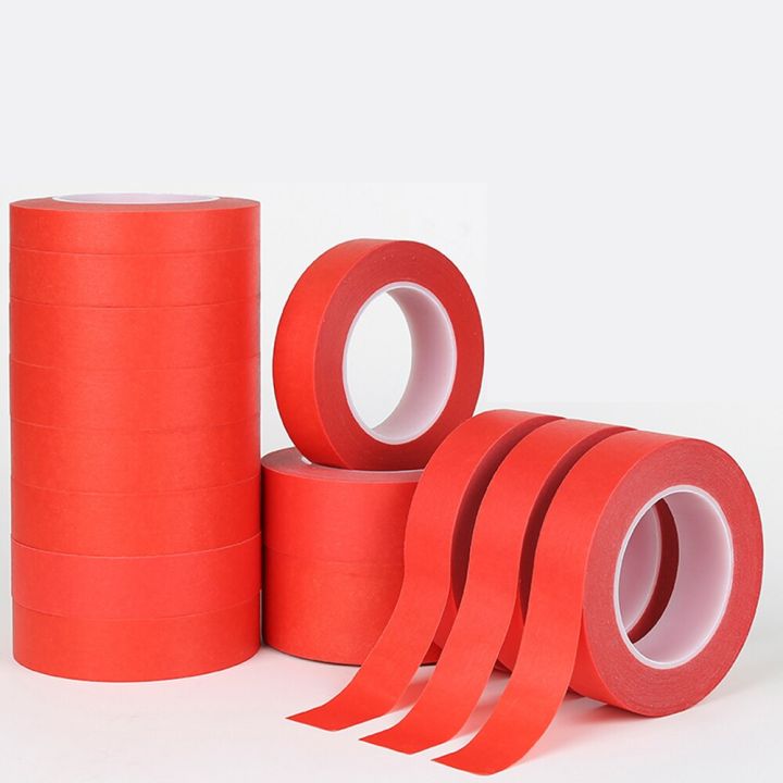 33 meters/roll PET Red Heat Resistant Masking Tape Wrinkle High ...