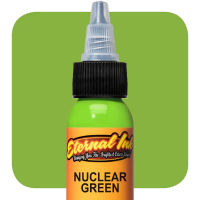 หมึกสักอีเทอนอล NUCLEAR GREEN ขนาด 1 ออนซ์ สีสักลาย เอทานอล หมึกสัก เอทานอล หมึกแท้ 100% จากอเมริกา Eternal Tattoo Ink NUCLEAR GREEN 1oz 100% Original From America