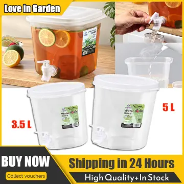Drink Jug With Spigot For Parties Lemonade Dispenser For Fridge Cold  Beverage Kettle Juice Containers For BBQ Picnic