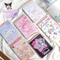 ♗ Kawaii Sanrio Kuromi Cinnamonroll Notebook Cartoon Anime Hello Kitty Cute Portable Tearable Notebook Cute Girl School Stationery