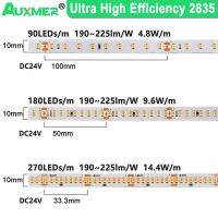 ไฟแถบไฟ LED ประสิทธิภาพสูงเป็นพิเศษ190 ~ 225Lm/W,2835 270,180,หลอด Led 90 LED/m DC24V เทปประหยัดพลังงานพิเศษ IP20