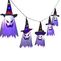 LED Ghost String Light 3M Battery Powered Flashing Light Hanging Horror Halloween Decoration Outdoor Festival Party Lighting