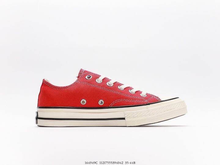 รองเท้าconverse-all-star-ป้ายดำ-สีแดง-รองเท้าผ้าใบผู้ชายและผู้หญิง-รองเท้าลำลอง-รองเท้าแฟชั่น