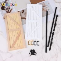 1Set 1:12 Dollhouse Miniature Sliding Door Sliding Barn Door Model Furniture Accessories For Doll House Decor Kids Toys Gift