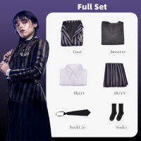 ร้อน, ร้อน★2022 Series Wednesday Addams Cosplay Costumes Schoolgirl Nevermore College School Uniforms Suit Halloween Uniform Party