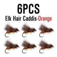 ICERIO เหยื่อล่อรูปกวาง6ชิ้น,แห้งลอยเหยื่อตกปลาแมลงวัน Caddis Stonefly