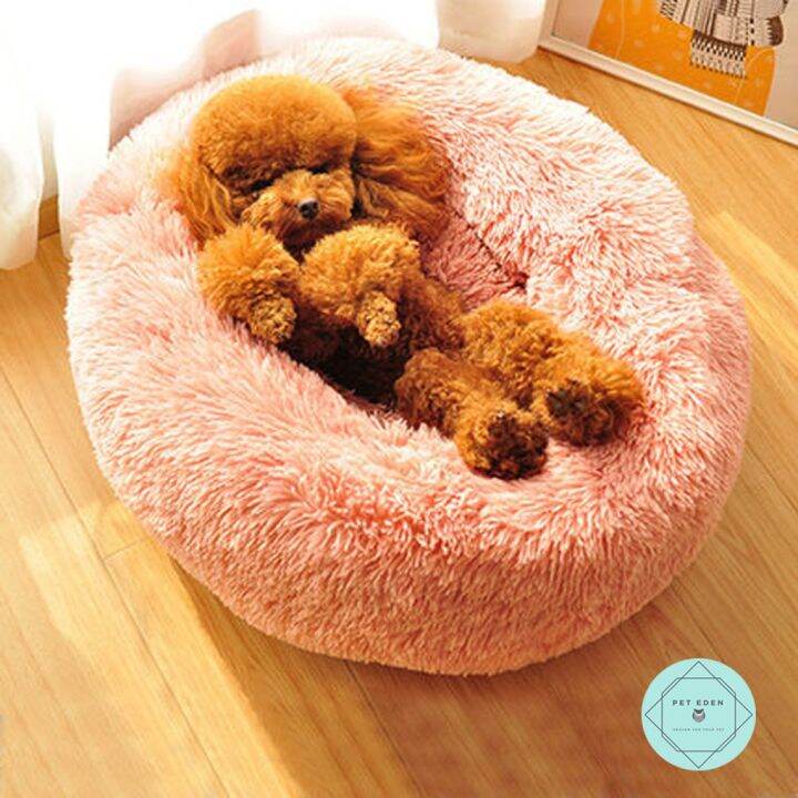 ที่นอนโดนัทของสัตว์เลี้ยง-ขนฟู-นิ่มน่านอน-ที่นอนหมา-ที่นอนแมว-fur-bed