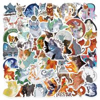 hotx【DT】 52pcs Stickers Laptop Scrapbook Stationery Ipad Scrapbooking Material Supplies Anime Sticker Pack