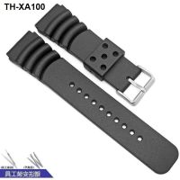 Suitable for rubber strap waterproof sports male 22 watch black substitute ghost etc.