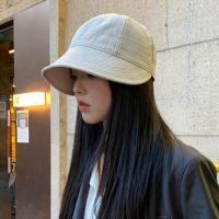 【CC】Summer Sun Hat Foldable Wide Brim Women Bucket Hat Girl Lady UV Protection Adjustable Outdoor Beach Panama Caps Ponytail Cap2023