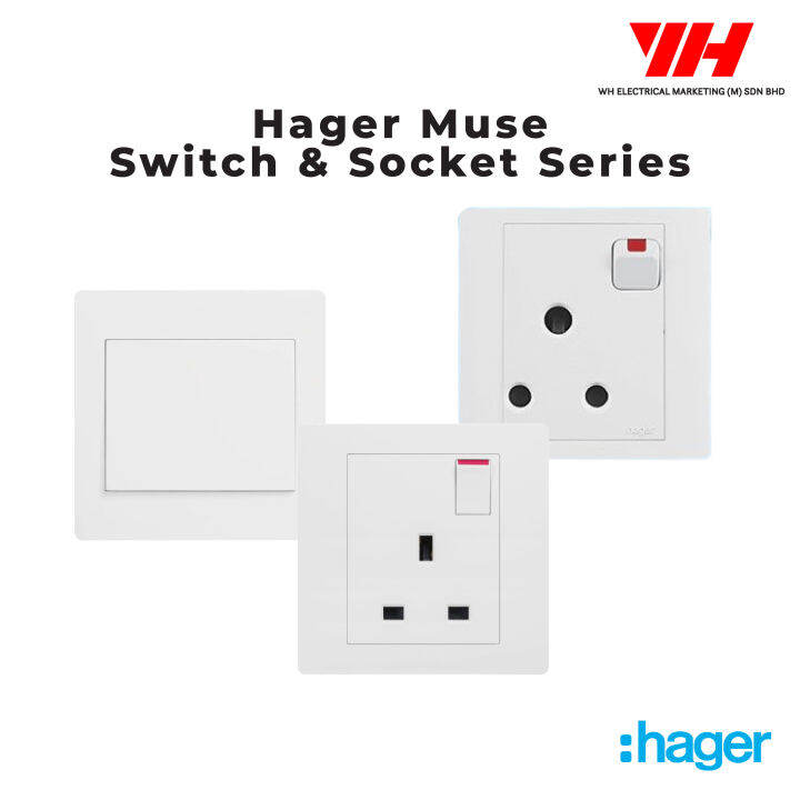 HAGER MUSE FULL SERIES SWITCHES & SOCKET(SIRIM) Lazada