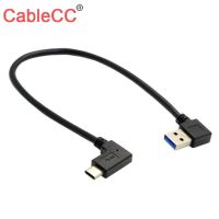 【】 Invitar Solution Cablecc USB-C 3.1ทำมุมย้อนกลับไป90D มุมขวา USB สาย3.0สำหรับแลปท็อปโทรศัพท์