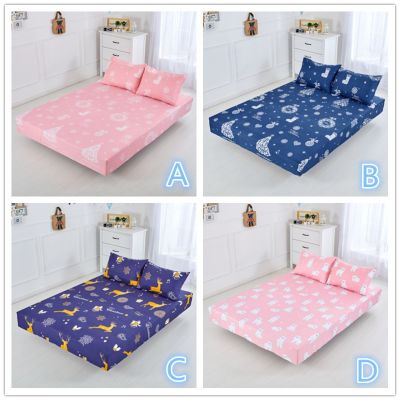 【MECEROCK】Cadar Bedsheet Cartoon printing Christmas pattern fitted sheet set Xmas bedding set