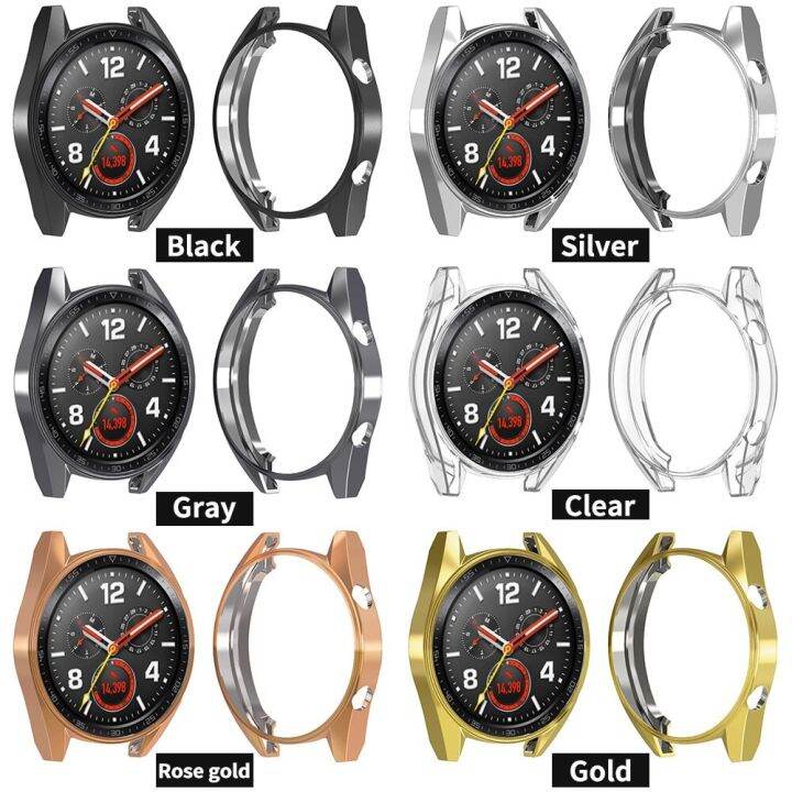 huawei-watch-gt-case-for-huawei-watch-gt-strap-band-cover-soft-tpu-plated-all-around-protective-case-shell-watch-accessories-cases-cases