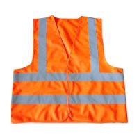 YAMADA เสื้อจราจรผ้าแฟบริค รุ่น OR-6666AF สีส้ม แถบสีเงิน YAMADA Fabric Safety Vest OR-6666AF Orange Color (Silver tape)