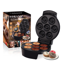 เครื่องทำโดนัท Sokany เครื่องทำโดนัทจิ๋ว 7ชิ้น Donut Maker เครื่องทำโดนัทจิ๋ว เครื่องทำโดนัทมินิ เครื่องทำโดนัทไฟฟ้า เครื่องทำขนม เครื่องทำโดนัทมินิ เครื่องทำโดนัทไฟฟ้า เครื่องทำขนม แม่พิมพ์เคลือบ Non-stick ขนมไม่ติดเตา ใช้งานง่าย Donut Mach