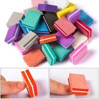 MEET ACROSS 5/50Pcs/set File Blocks Colorful Sponge Sanding Buffer Strips Polishing Manicure Tools