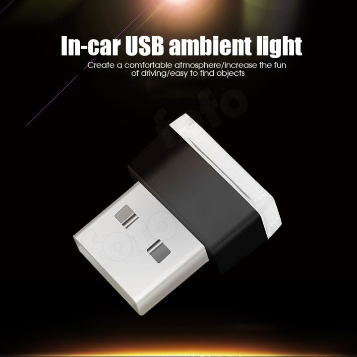 ไฟบรรยากาศขนาดเล็กในรถยนต์-ไฟนีออนตกแต่งช่องเสียบ-usb-ไฟ-led-ขนาดเล็กสำหรับ-toyota-honda-volkswagen-kia-jeep-nissan-ford-ฯลฯใช้ได้กับรถทุกรุ่น