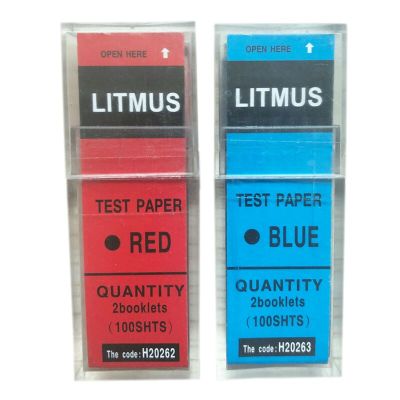 100 Strips/box PH Test Strips Red Litmus Blue Litmus Paper การตรวจจับโซลูชันอย่างรวดเร็ว PH Laboratory Acid Alkaline Detection