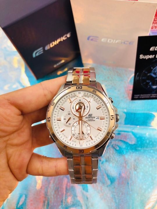 casio-edifice-นาฬิกาข้อมือผู้ชาย-สายสเตนเลส-รุ่น-efr-547sg-7a-silver-gold-มีไฟ-ของแท้-100-ประกันศูนย์เซ็นทรัลcmg1-ปี