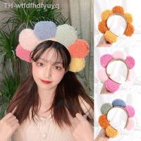 【hot】☑  Thin Headband para adultos e crianças Headwear adereços fotográficos Pétalas coloridas de Pompom arco-íris cabelo