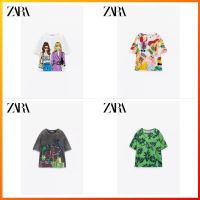 Zara เสื้อยืดแขนสั้น พิมพ์ลาย แฟชั่นฤดูใบไม้ผลิ ฤดูร้อน สําหรับผู้หญิง