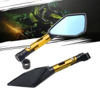 กระจกมองหลัง กระจก 5 เหลี่ยม CNC Alumiunium Rear Mirror แบบสั้น 21cm  RZM กระจกทรง5เหลี่ยมขาสั้น Rizoma ก้านสั้น งานอลูมิเนียม