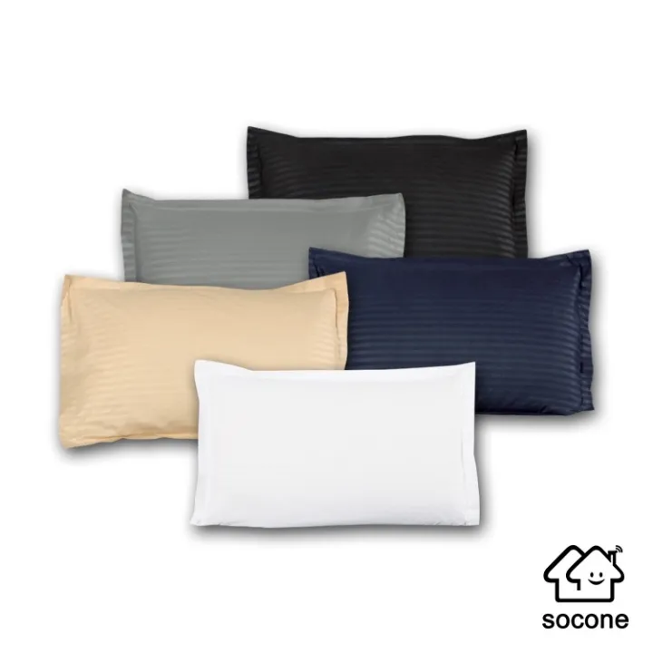 Plain Stripe Hotel 20x30'' Pillow Case 4590 Lazada PH