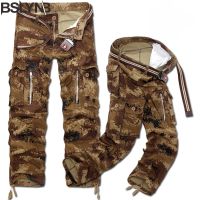 Men’s Tactical Cargo Pants Male Military Style Multiple Pockets Cargo Trousers No Blet