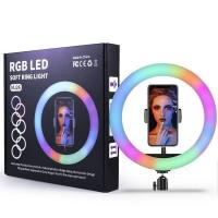 ?ขายดีสุด? ไฟวงแหวน รุ่นMJ26 ชุดไฟไลฟ์สดไฟ ไฟ RGB, รีโมทคอนโทรล ไฟวงแหวน LED ไฟสด ไฟถ่ายรูป ไฟไลฟ์สดมีขาตั้งไฟ