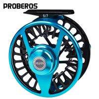 [HOT LIAXLLWISAAZH 534] PROBEROS อลูมิเนียม Fly Fishing 5/7 7/9 9/10 WT Wheel Blue Amp;