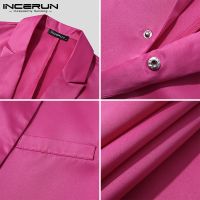 INCERUN Men 3Colors Fashion Long Sleeves Solid Color One Button Soft Blazer