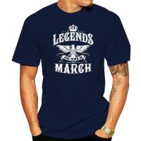 Mens Tee Legend Was Born In March Printed Mens Tshirts Sailors Collar 2022 Tshirts Large