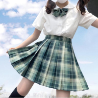 JK Uniform Full Set of Short-Sleeved Embroidery Angle Placket japanese fashion school girl uniform uniformes estudiantes