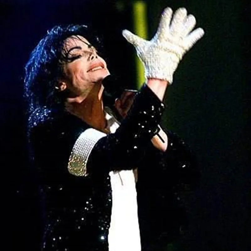 MJ Michael Jackson Classic Silver Handmade Billie Jean Shining Glove  Imitate