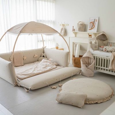 LOLBABY  ที่นอนกันตก ลายปัก ลายพื้น Pigment Bumper bed