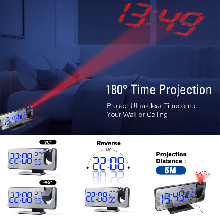 holed-digital-projection-นาฬิกาปลุก-usb-เพดานอิเล็กทรอนิกส์โปรเจคเตอร์นาฬิกาปลุกวิทยุ-fm-สำหรับห้องนอนข้างเตียงนาฬิกาตั้งโต๊ะ