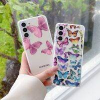 เคสโทรศัพท์มือถือแบบนิ่ม กันกระแทก ลายผีเสื้อ สําหรับ Samsung Galaxy A53 A52 A22 A32 A42 A72 A82 A12 A33 A73 A71 A51 A52S 4G 5G