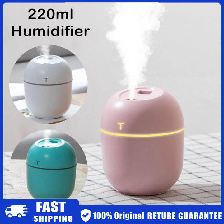 【COD/Original】220ml Mini Air Humidifier LED Light USB Portable Aroma ...