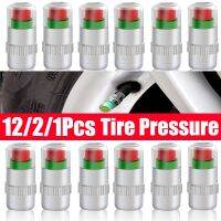 【CW】 12/2/1PcsTire Pressure Indicator Cap Tire Gauge Stem Sensor Air