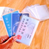 【CW】❦∋  10pcs Transparent ID Bank Credit Card Cover Dustproof Scratch Resistant Paper Money Wallet Buisness Holder