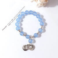 Blue Mermaid Tears ลูกปัดคริสตัลขนาดใหญ่ Strand สร้อยข้อมือเชือกยืดหยุ่นลูกปัดสร้อยข้อมือผู้หญิง2023ใหม่แฟชั่นเครื่องประดับ YBR276