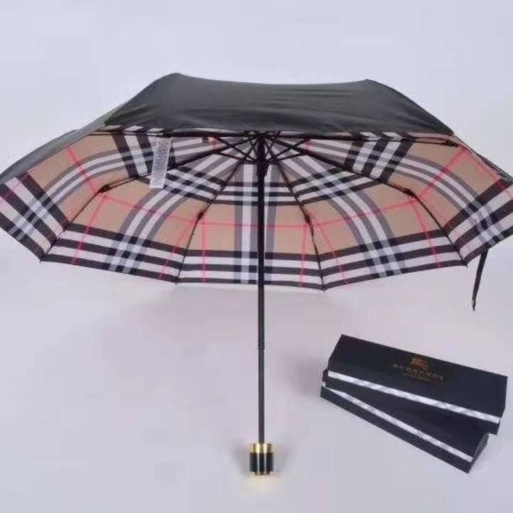 Burberry Vinyl Folding Sun Umbrella Anti-ultraviolet Sunny Umbrella  Dual-purpose Men and Women Gift 