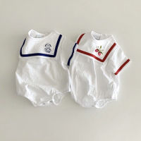 2022 New Summer Baby Boys Girls Bodysuits Cotton Baby Clothes Cute Dog Cherry Uni Short Sleeve Jumpsuit Baby Clothing