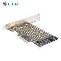 M.2 NVMEสำหรับPCIE Adapter M + B SSD PCI-E 3.0 X4 SATA Expansion Card