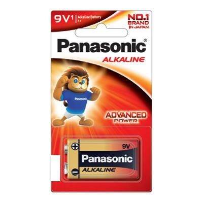 ของแท้-100-ถ่าน-9-v-อัลคาไลน์-panasonic-alkaline-battery-6lr61t-1b