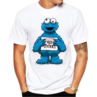 Cookie Monster T-shirt | Tshirts | Tops - New Fashion Free Men T-shirt Cartoon Printed - Aliexpress