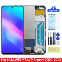 6.67 LCD สำหรับ Huawei Y7A Honor 10X Lite PPA-LX1 / Huawei P Smart 2021หน้าจอสัมผัสจอแสดงผล LCD ดั้งเดิมพร้อมกรอบแผงหน้าจอทัชสกรีน